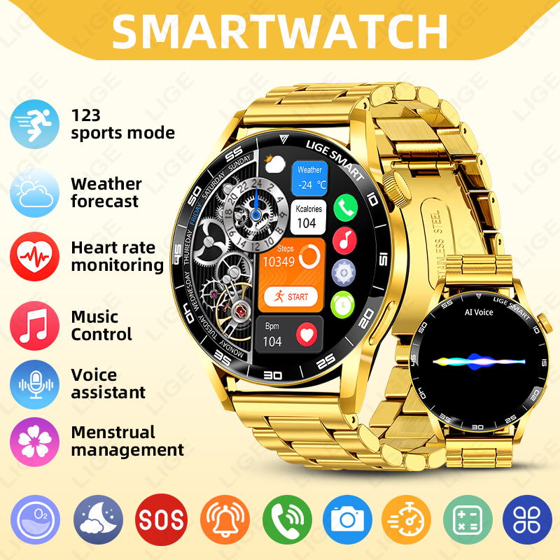Smartwatch Luxury Watches For Women - LIGE Luxury Smart Watch For Man