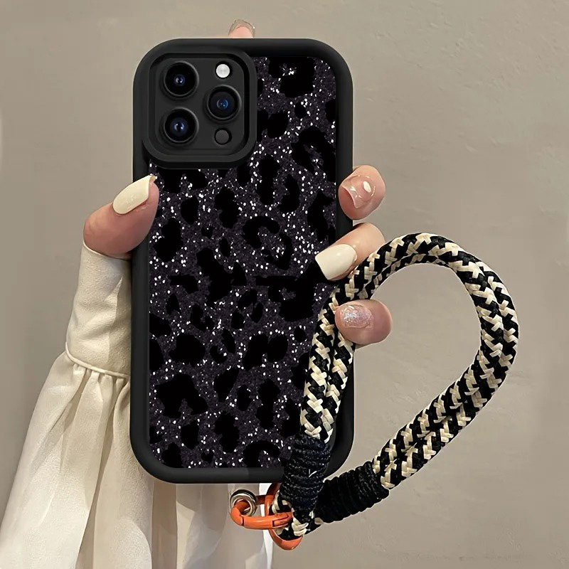 Samsung Galaxy Strap - Black Spotted Leopard Hang Strap Phone