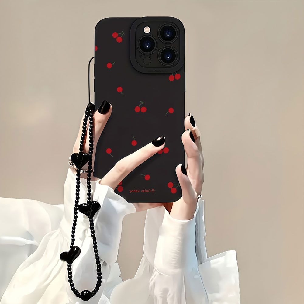 Samsung Galaxy Strap - With Strap Korean Cherry Phone Cases