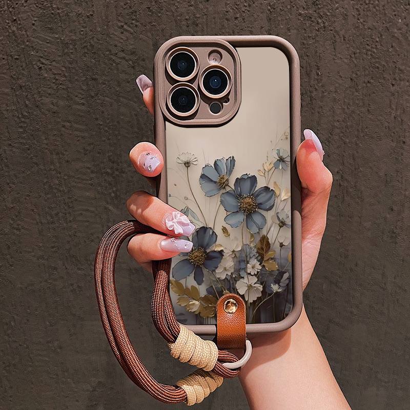 Blue Flower Lanyard Strap Rope - Samsung Galaxy Strap ulasan dan harga