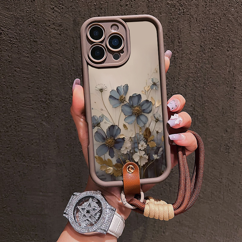 Blue Flower Lanyard Strap Rope - Samsung Galaxy Strap ulasan dan harga