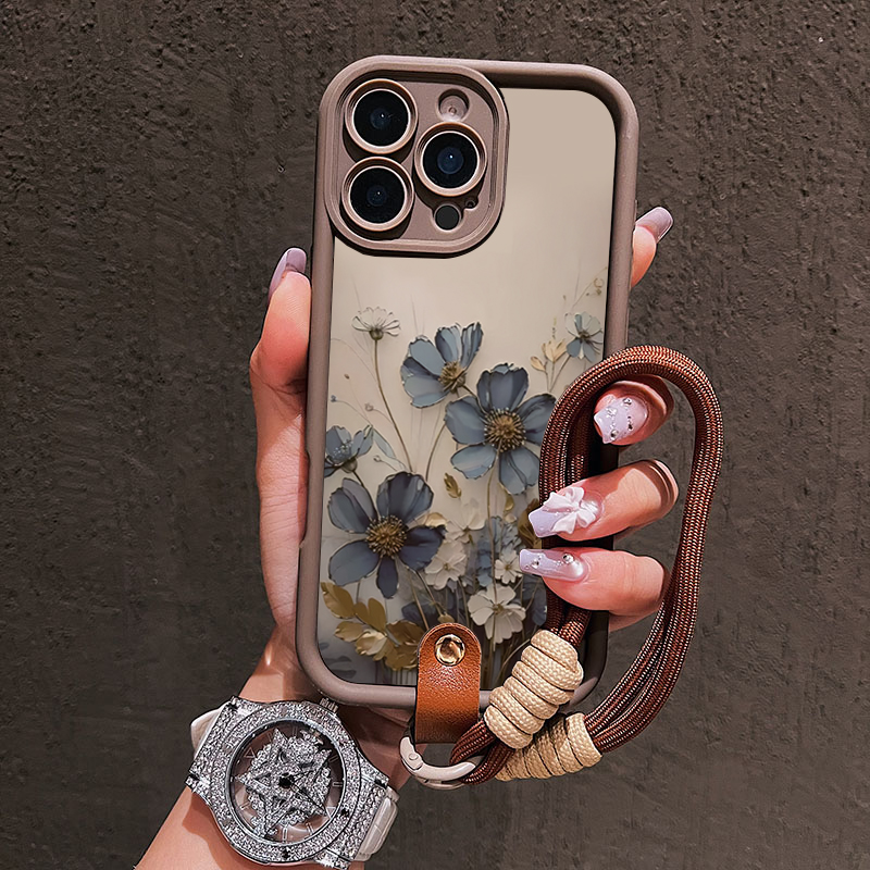 Blue Flower Lanyard Strap Rope - Samsung Galaxy Strap ulasan dan harga