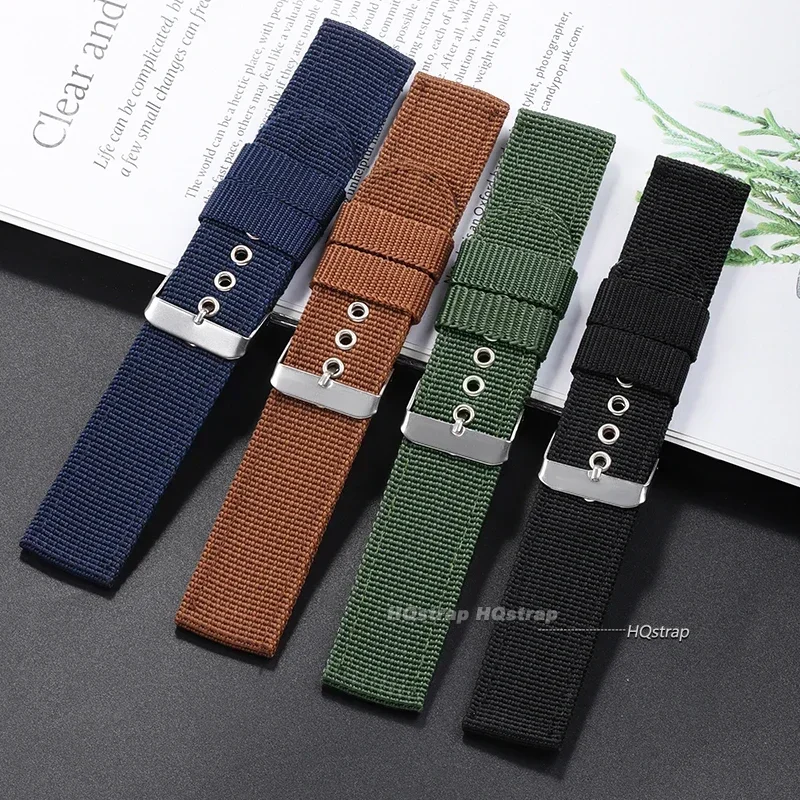 Nylon Watch Strap Brown Green  - Nato Strap Nylon ulasan dan harga