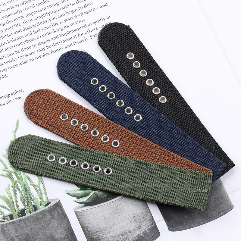 Nylon Watch Strap Brown Green  - Nato Strap Nylon ulasan dan harga