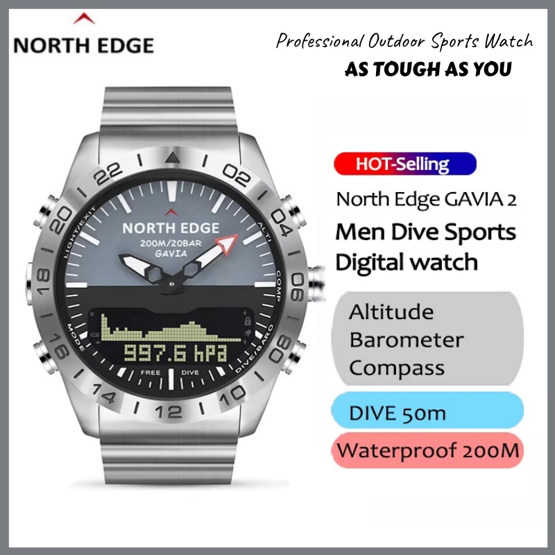 NORTH EDGE Luxury Men Smart Wa - Smartwatch Army Watches For Men ulasan dan harga