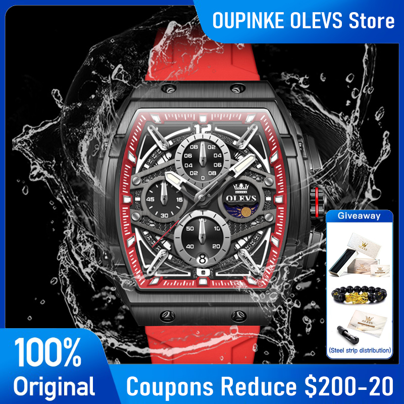OLEVS 2975 Men's Watch Fashion - Skeleton Mechanical Watch ulasan dan harga
