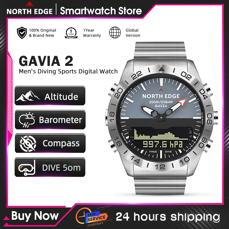 NORTH EDGE Mens Dive Watch Mil - Smartwatch Army Watches For Men ulasan dan harga