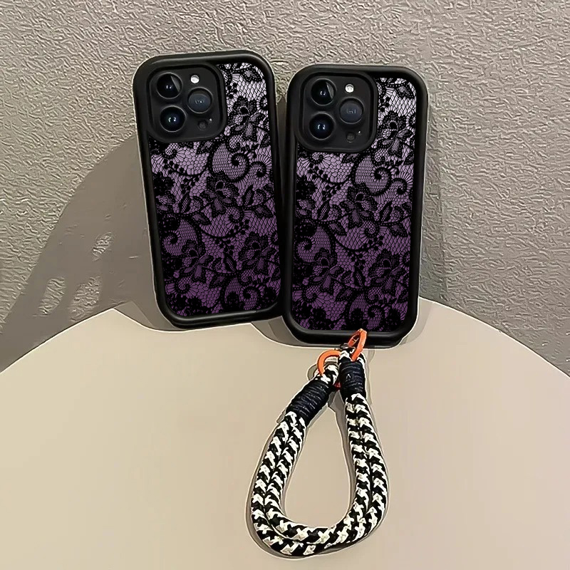 Black Purple Lace Hang Strap P - Samsung Galaxy Strap ulasan dan harga