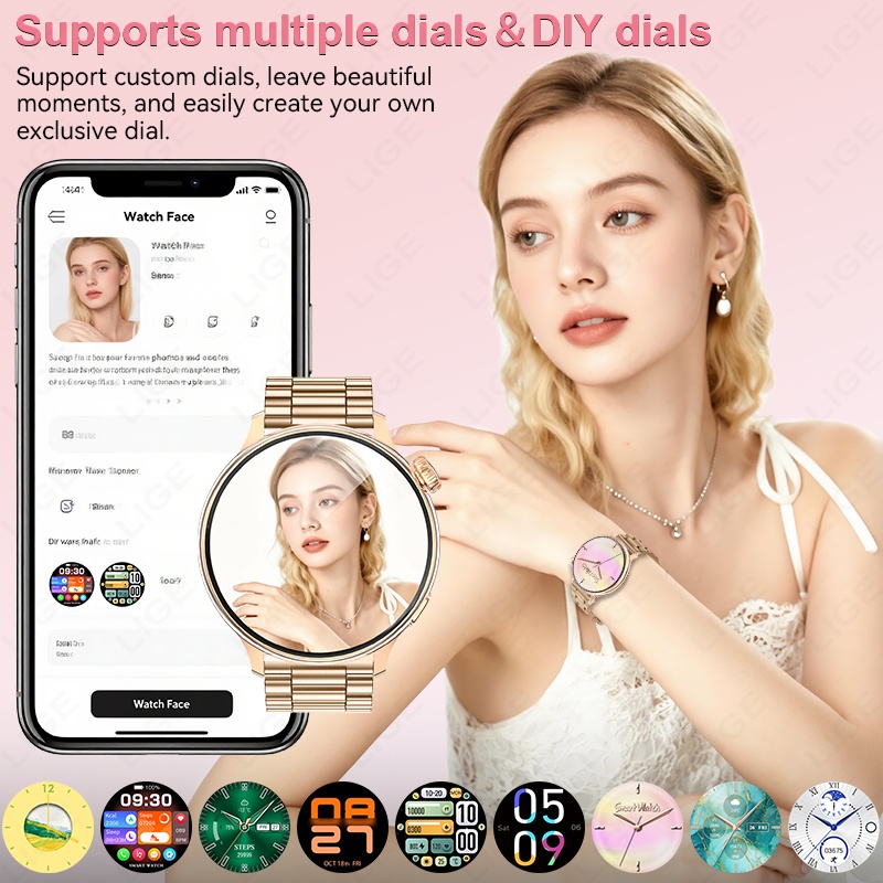 LIGE Luxury Women Smart Watch  - Smartwatch Luxury Watches For Women ulasan dan harga