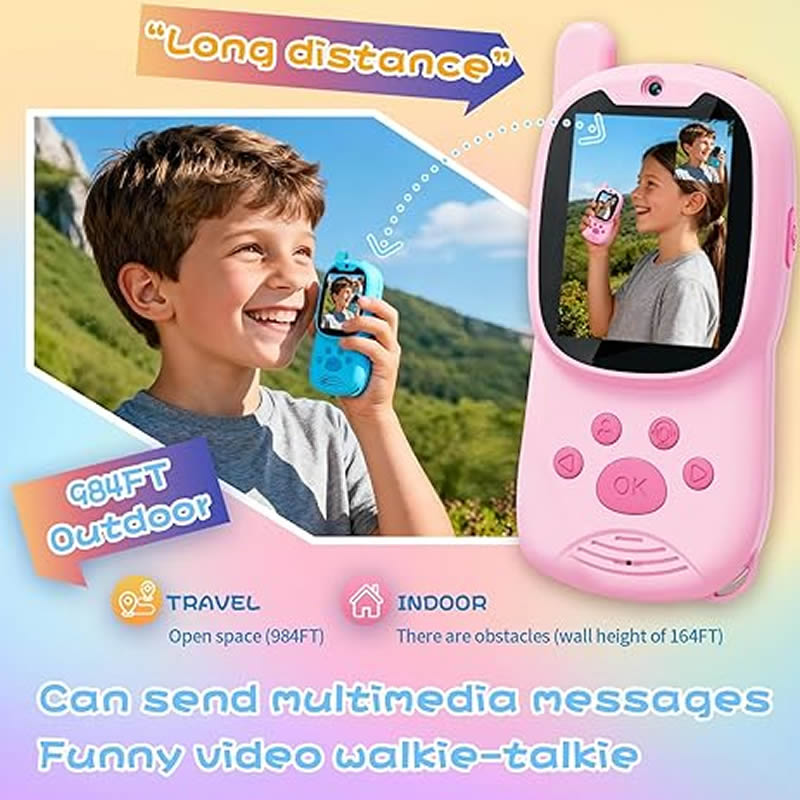 Walkie Talkies Cute 2Pack Rech - Smartwatch Digital Watches For Kids ulasan dan harga