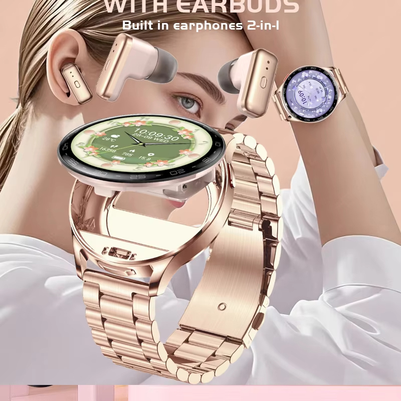 TWS 2-in-1 Headset Smart Watch - Smartwatch Luxury Watches For Women ulasan dan harga
