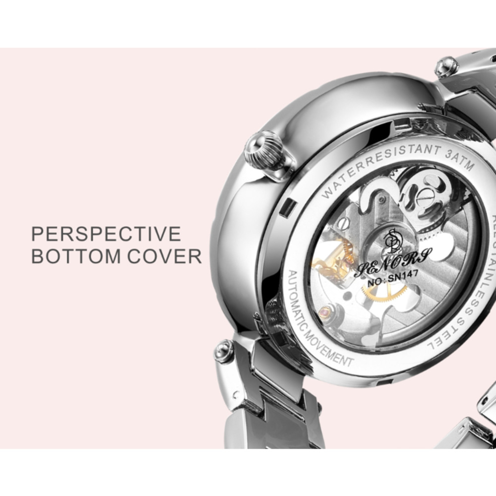 Luxury Women's Waterproof Skel - Skeleton Mechanical Watch ulasan dan harga