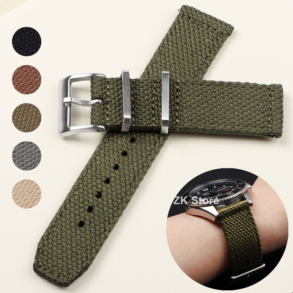 Linen Nylon Watch Straps 20mm  - Smartwatch Army Watches For Men ulasan dan harga