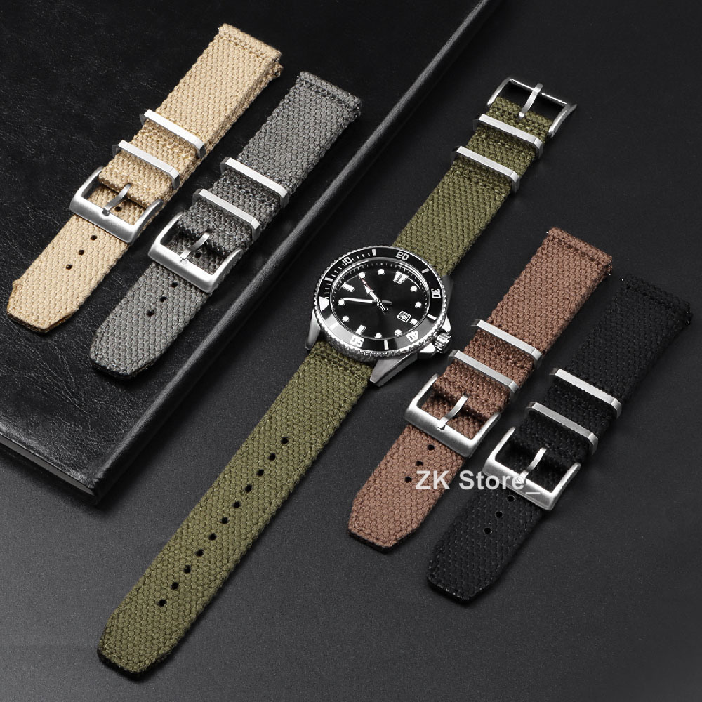 Linen Nylon Watch Straps 20mm  - Smartwatch Army Watches For Men ulasan dan harga