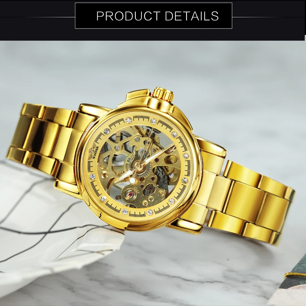 Women's Automatic Mechanical W - Skeleton Mechanical Watch ulasan dan harga