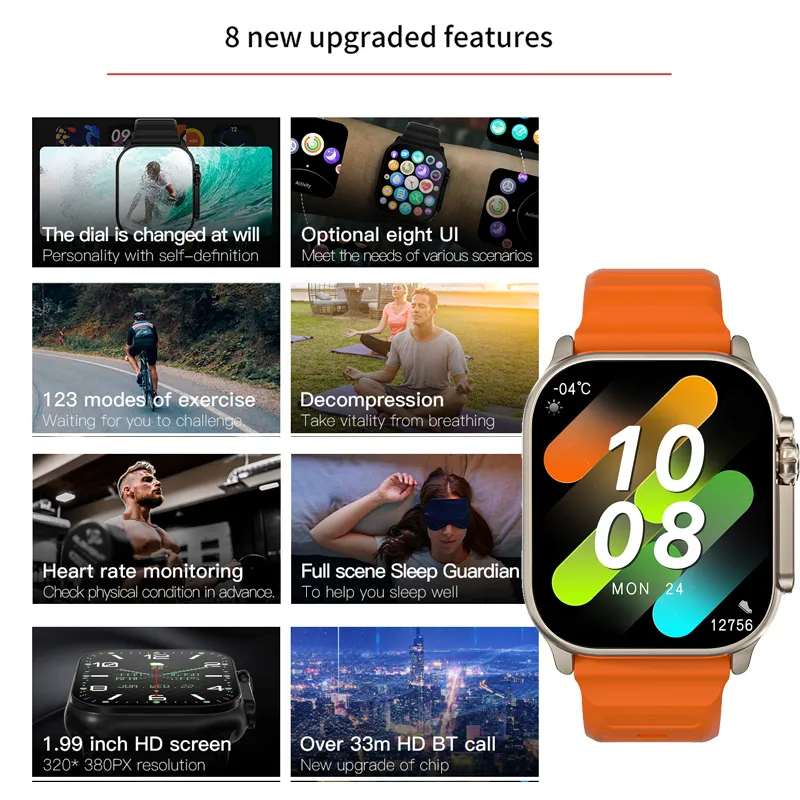 Wholesale T900 Ultra Smart Wat - Watch Iwo ulasan dan harga