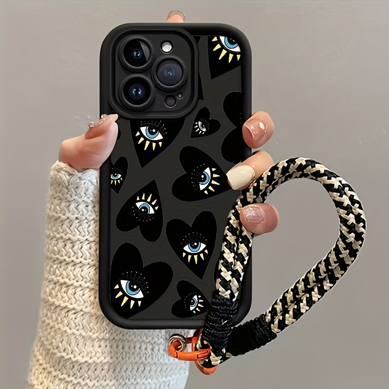 Black Love Heart Eye Hang Stra - Samsung Galaxy Strap ulasan dan harga