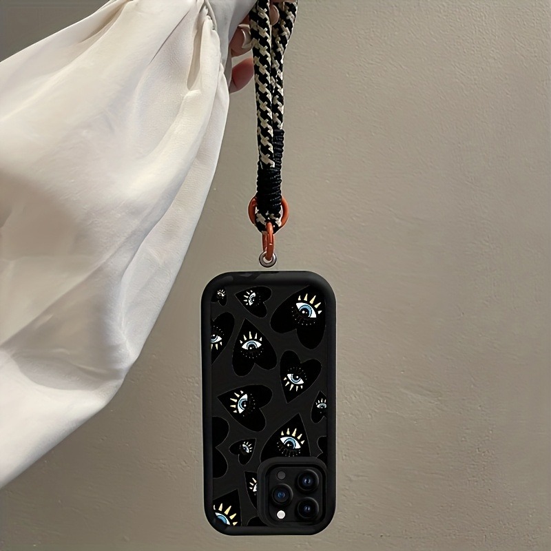 Black Love Heart Eye Hang Stra - Samsung Galaxy Strap ulasan dan harga