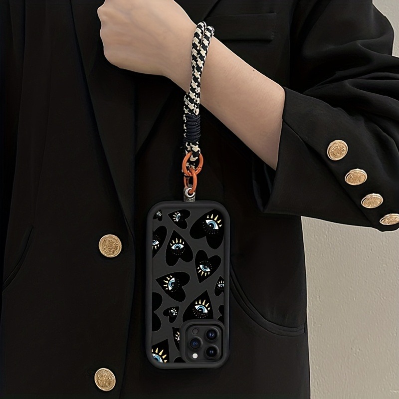 Black Love Heart Eye Hang Stra - Samsung Galaxy Strap ulasan dan harga