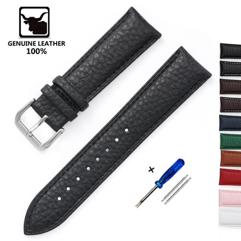 Litchi Pattern Soft Leather Wa - Nato Strap Nylon ulasan dan harga