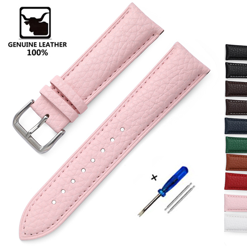Litchi Pattern Soft Leather Wa - Nato Strap Nylon ulasan dan harga