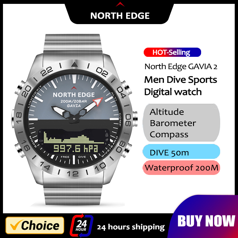 NORTH EDGE Mens Dive Watch Mil - Smartwatch Army Watches For Men ulasan dan harga