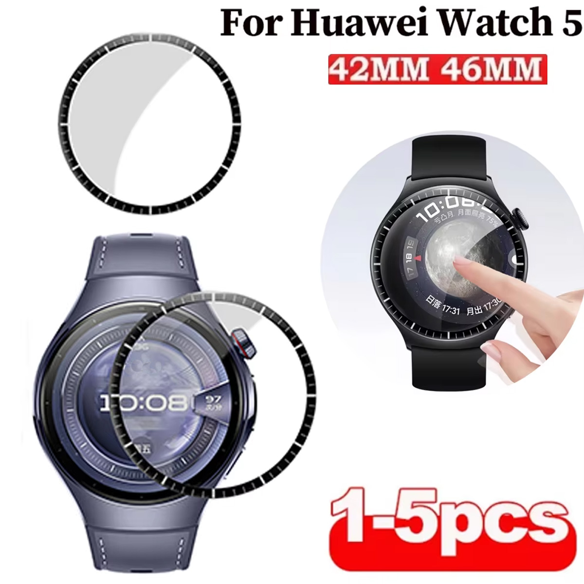 1-5Pcs Soft Screen Protector F - Smartwatch Watch Huawei ulasan dan harga