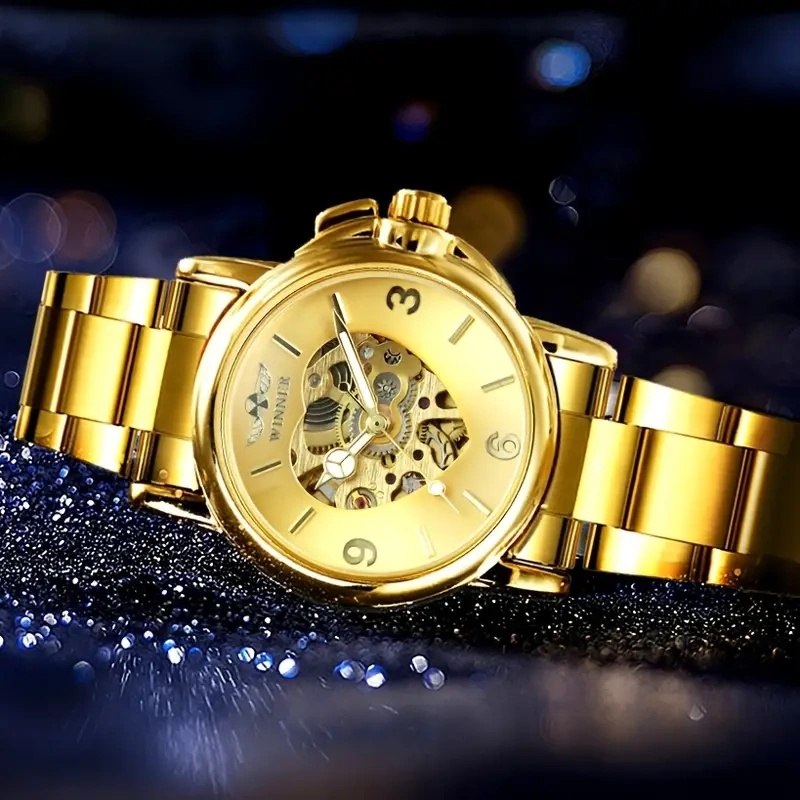 Elegant Women's Automatic Mech - Skeleton Mechanical Watch ulasan dan harga