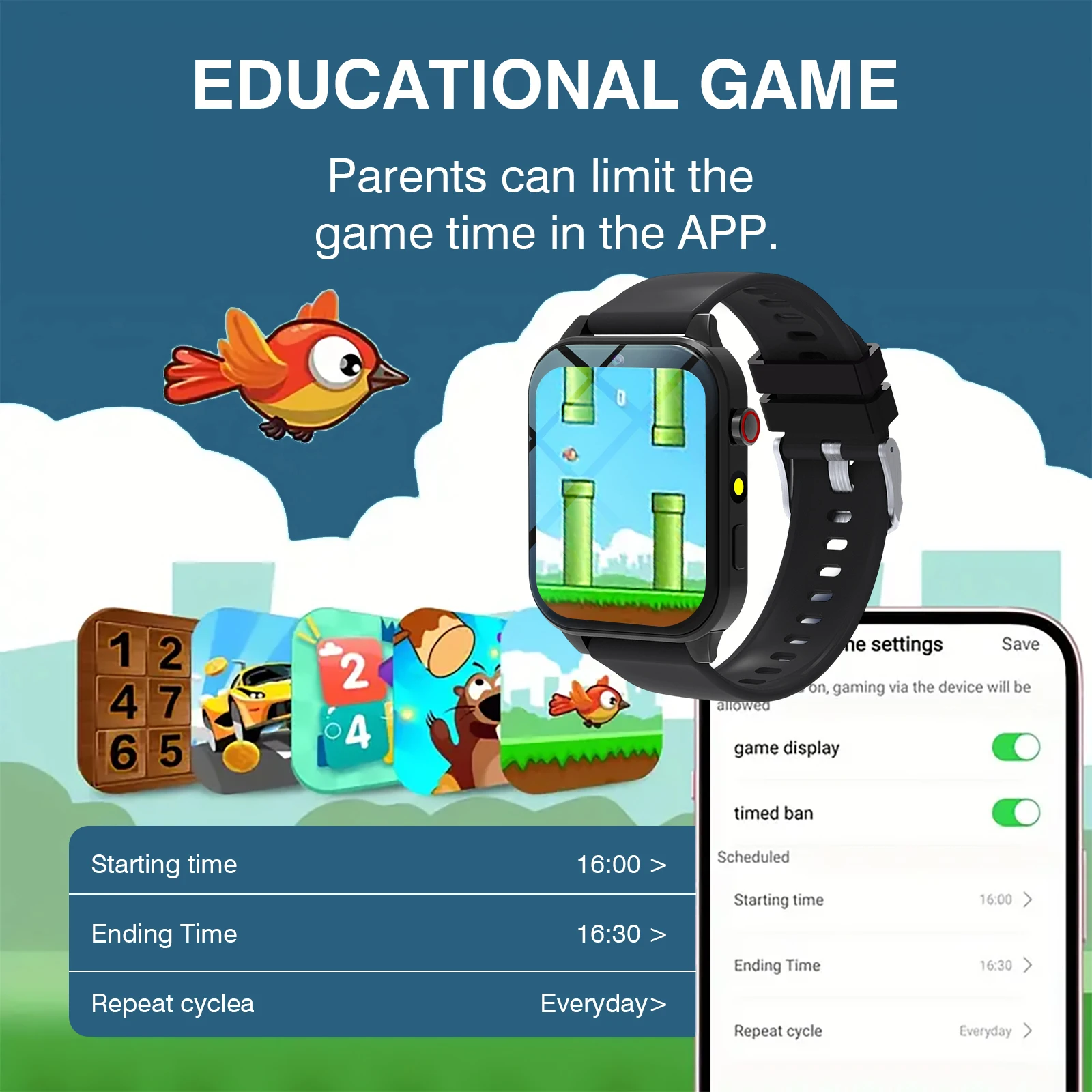 Kids′s Smart Watch 18 Games Ca - Smartwatch Digital Watches For Kids ulasan dan harga