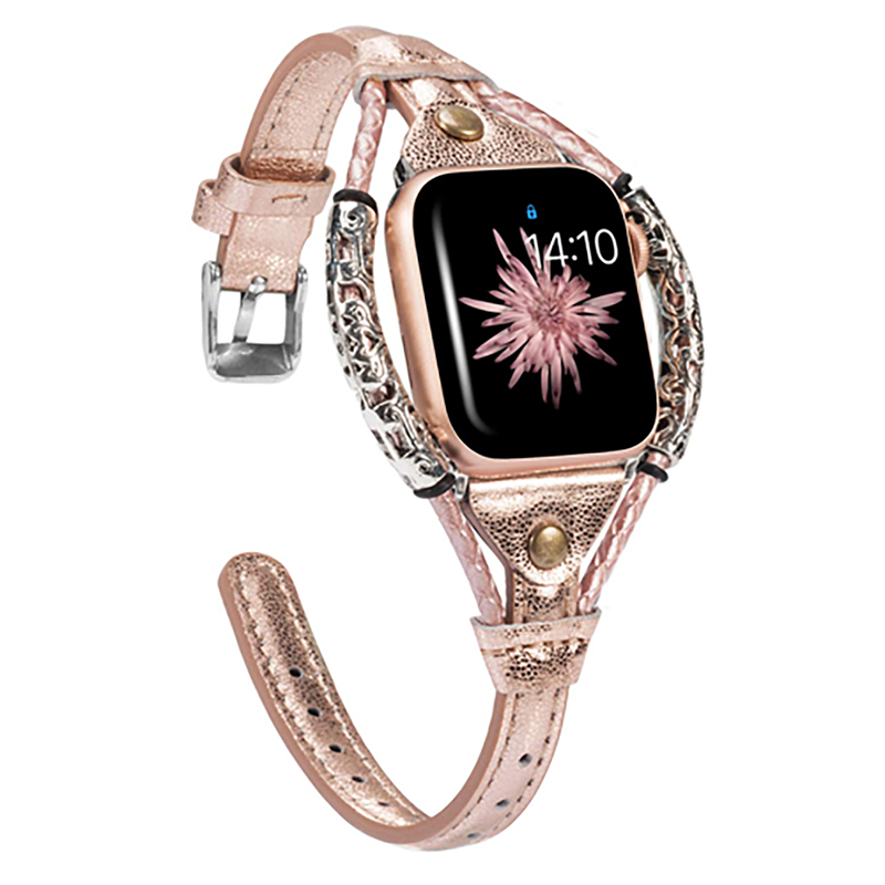 Genuine Leather Strap for Appl - Smartwatch Luxury Watches For Women ulasan dan harga