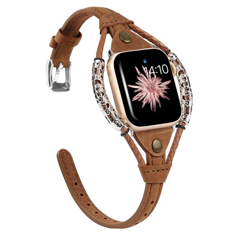 Genuine Leather Strap for Appl - Smartwatch Luxury Watches For Women ulasan dan harga