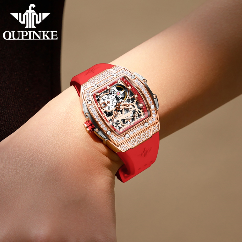 OUPINKE Women Watch Original L - Skeleton Mechanical Watch ulasan dan harga