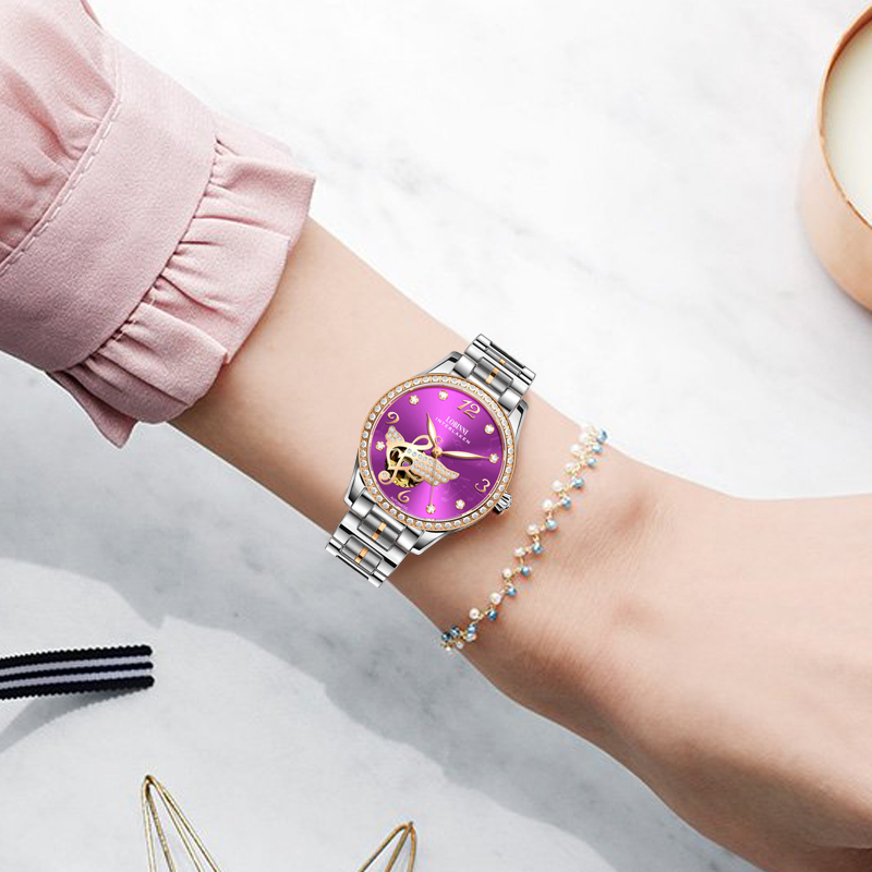 LOBINNI Women Automatic Watch  - Skeleton Mechanical Watch ulasan dan harga