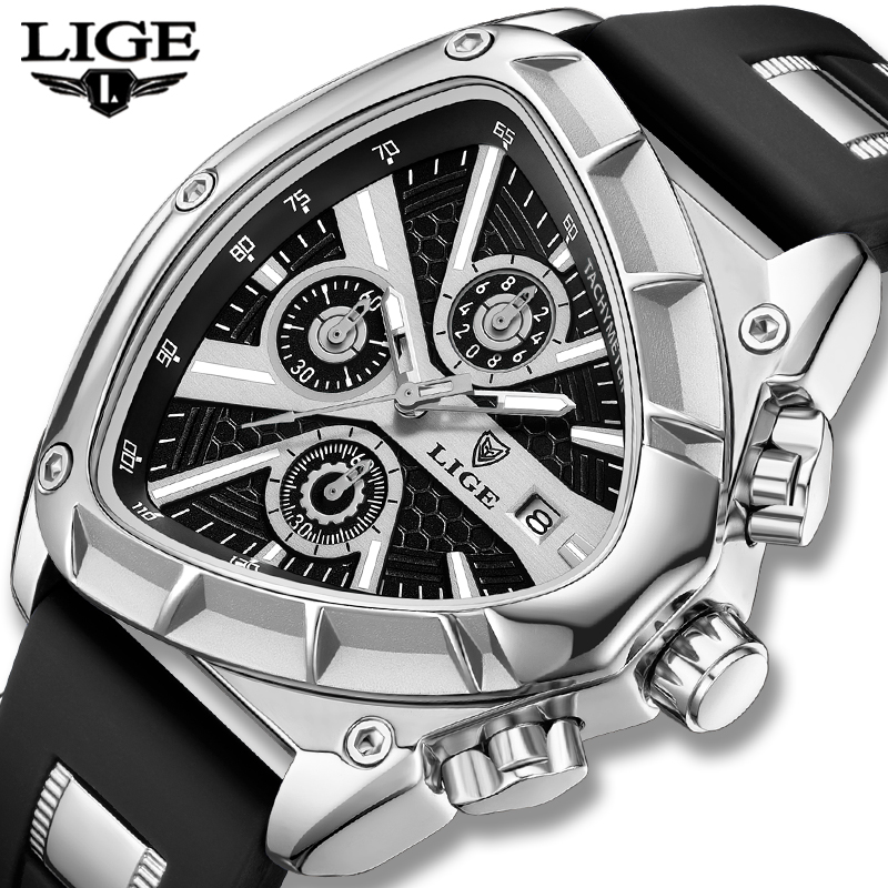LIGE Fashion Men Watch Triangl - Smartwatch Army Watches For Men ulasan dan harga