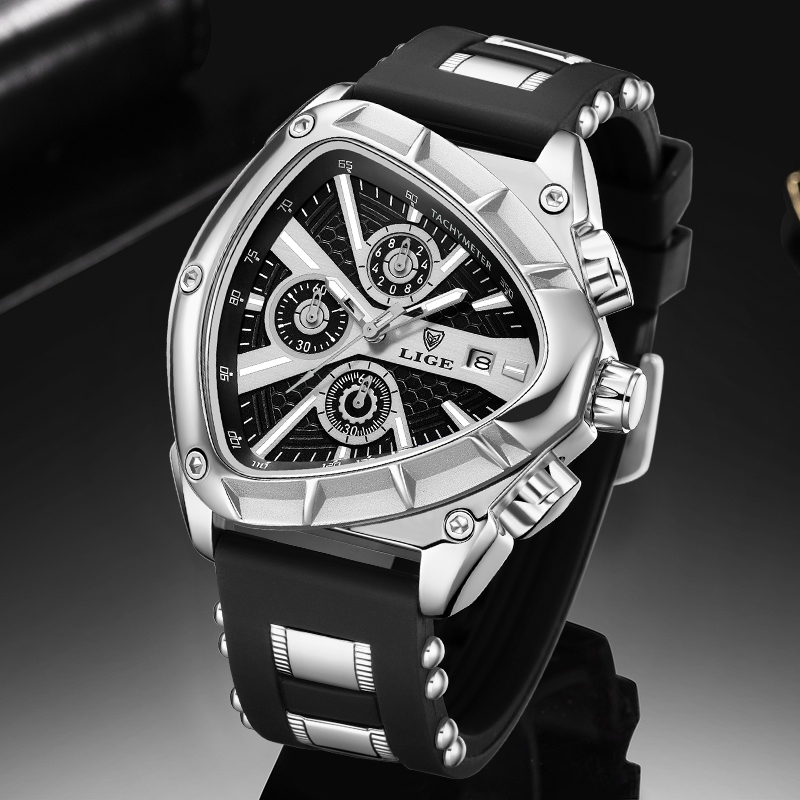 LIGE Fashion Men Watch Triangl - Smartwatch Army Watches For Men ulasan dan harga