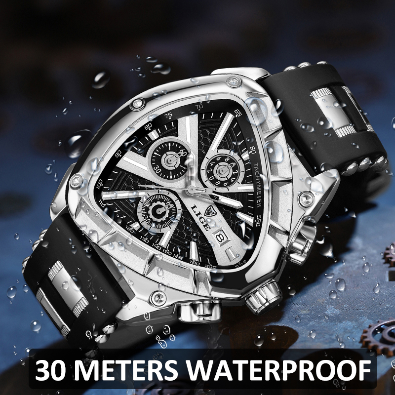 LIGE Fashion Men Watch Triangl - Smartwatch Army Watches For Men ulasan dan harga