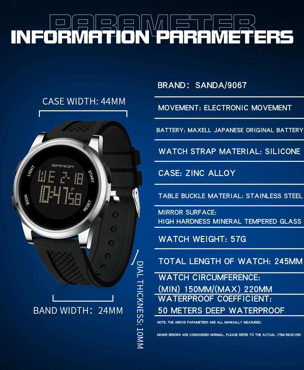 SANDA 9067 Digital Watch Men M - Smartwatch Army Watches For Men ulasan dan harga