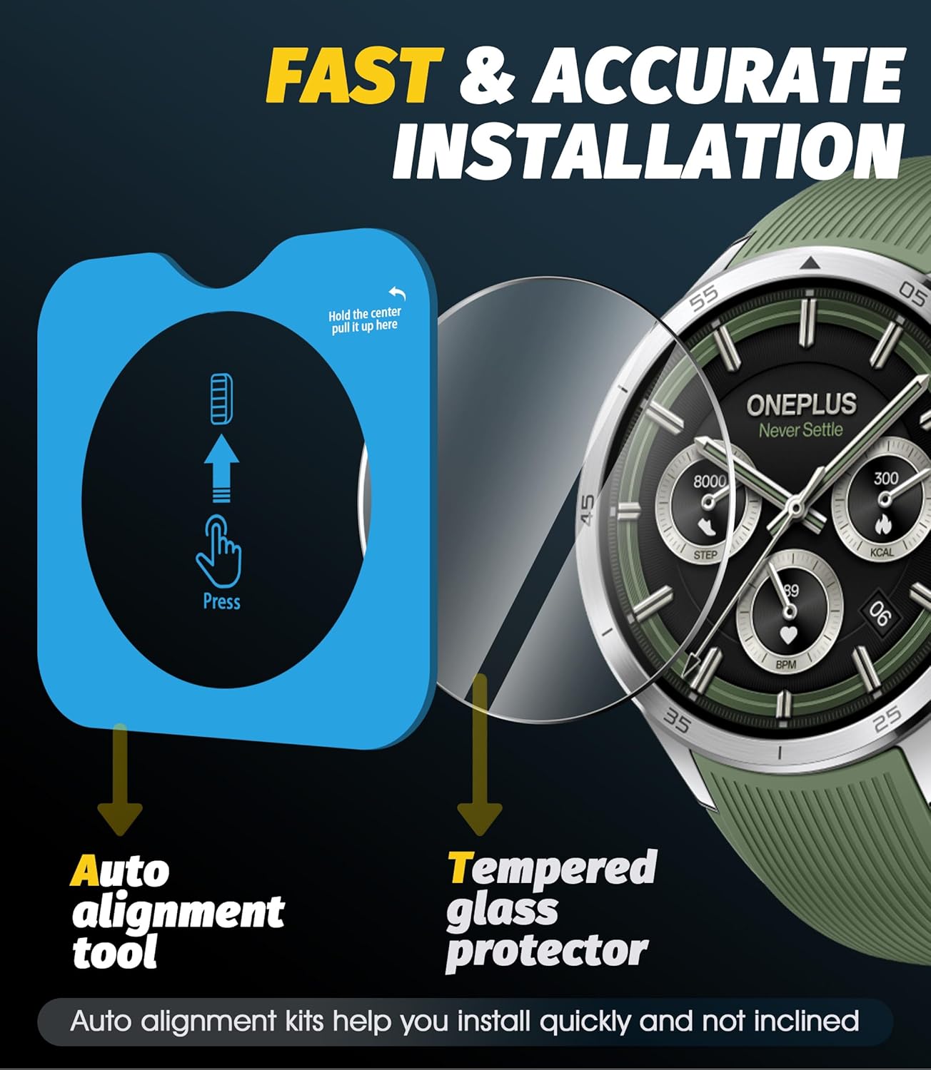 9H Easy Installation Tempered  - Smartwatch Oneplus Watches ulasan dan harga