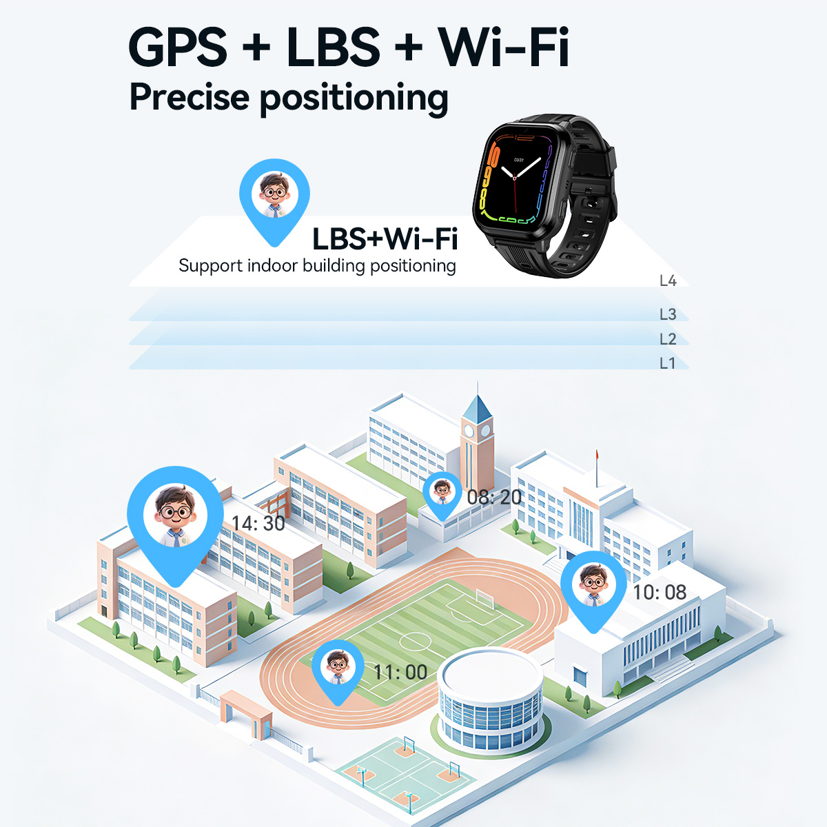 HOCO Y108 1.69inch HD LCD Curv - Smartwatch Digital Watches For Kids ulasan dan harga