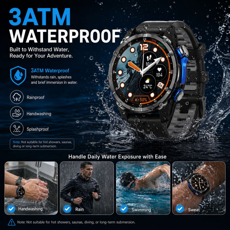 2026 New Army Grade TANK GPS O - Smartwatch Army Watches For Men ulasan dan harga