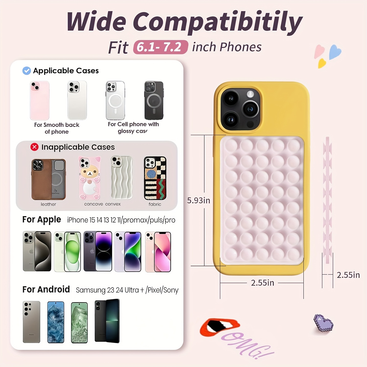 2pcs Double-Sided Silicone Suc - Watches Original ulasan dan harga